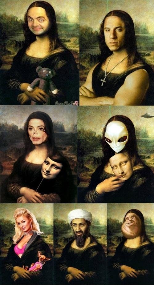 The many face of Mona Lisa.