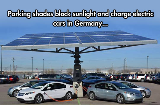 Solar parking shades.