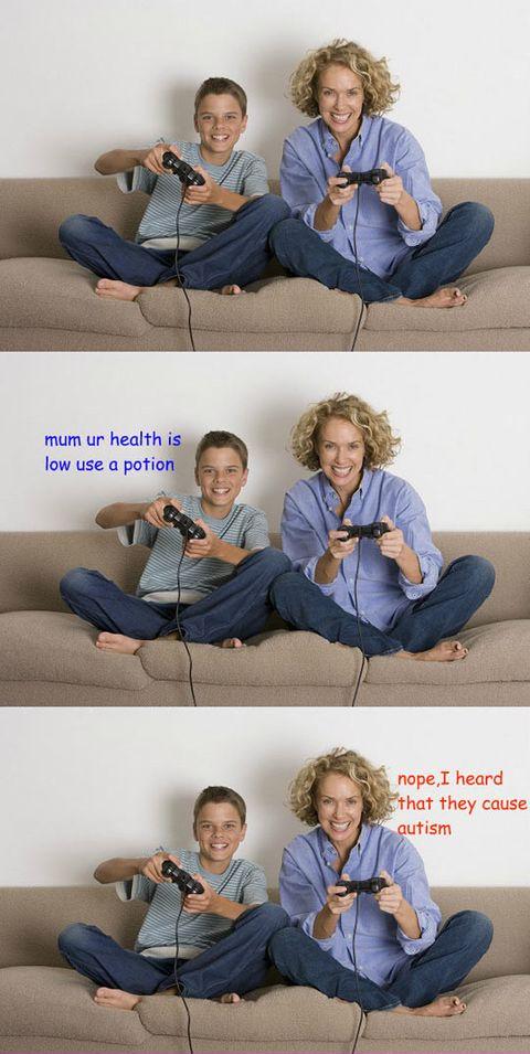 Gaming with mom