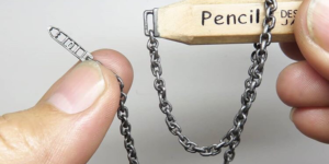 It’s just chain link carved from pencil lead. NBD.