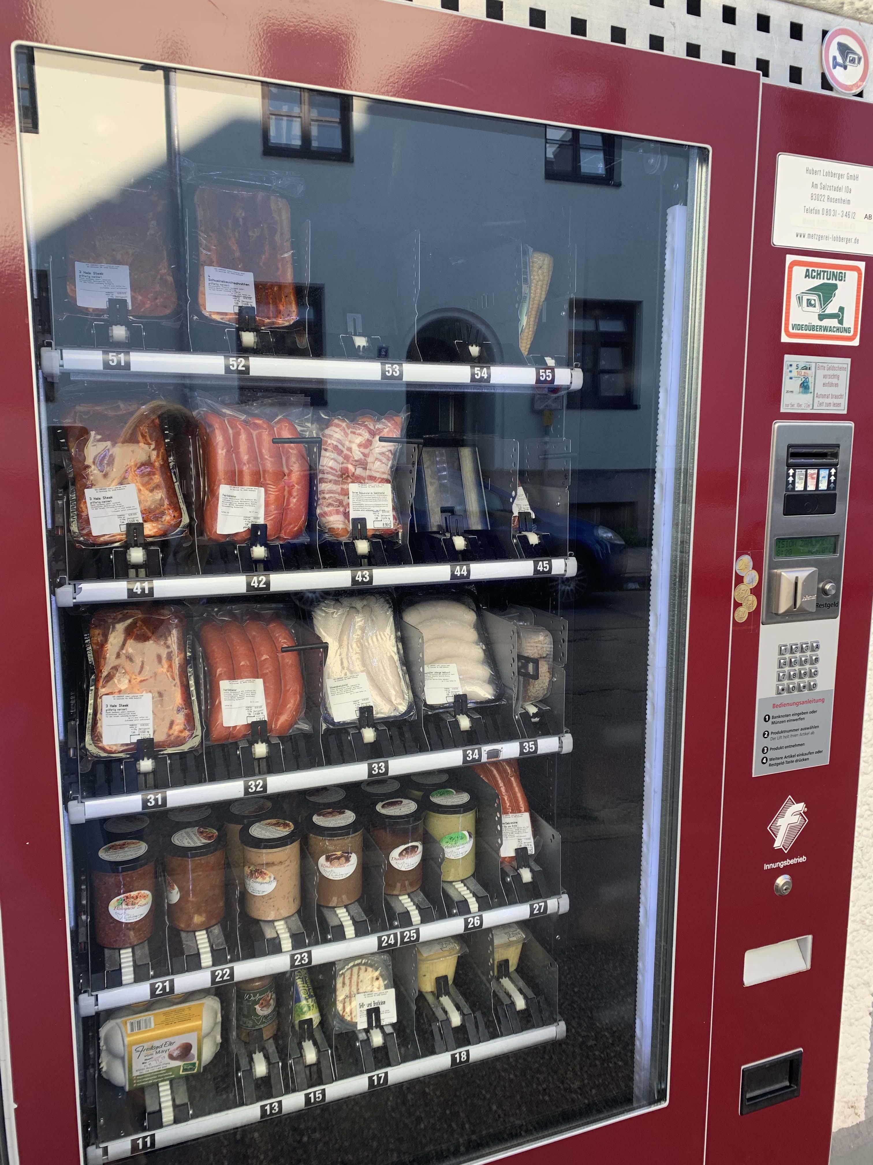 A Meat Vending Machine found in Rosenheim, Germany