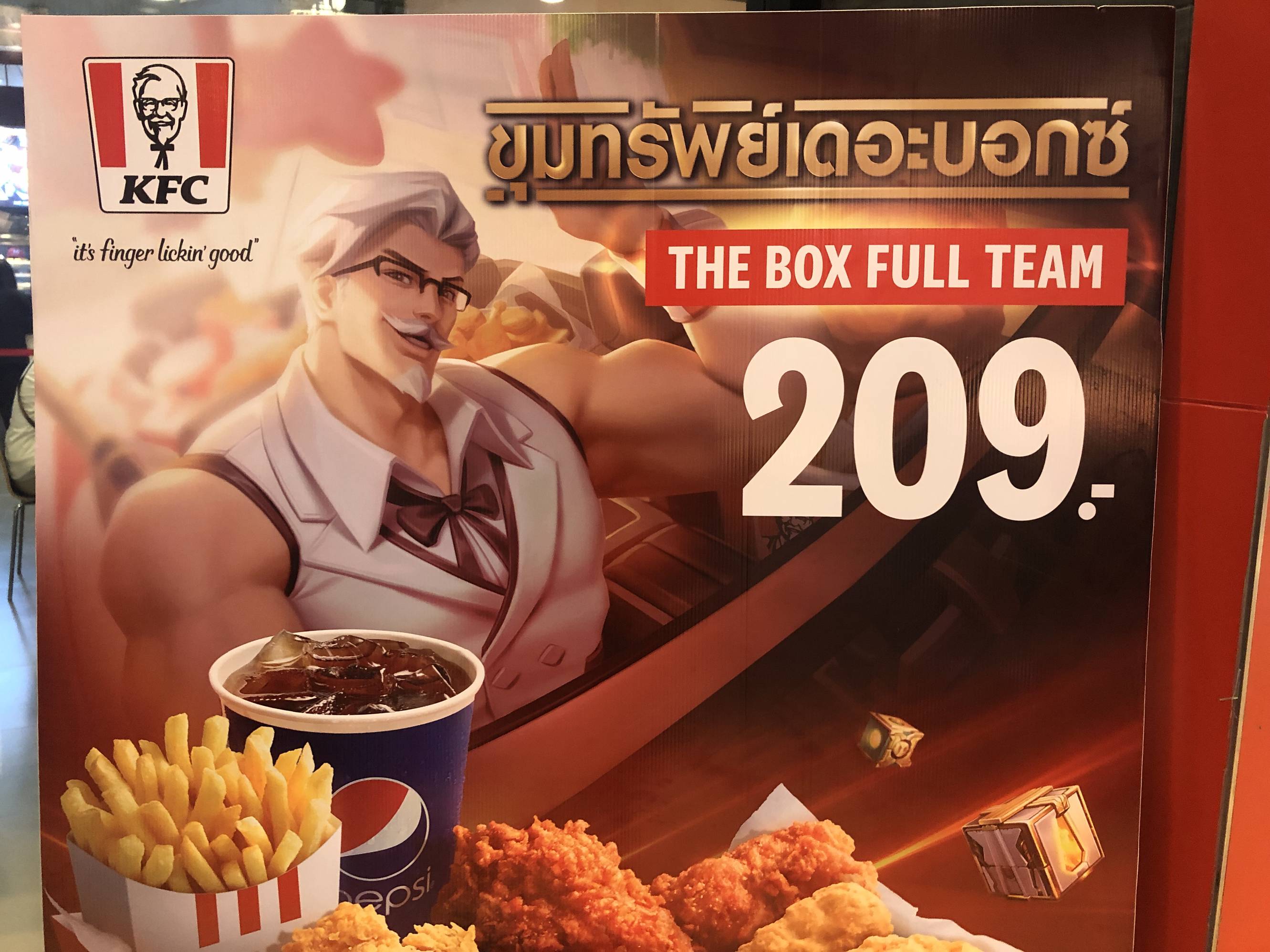 Thai Colonel Sanders even lifts, bro.