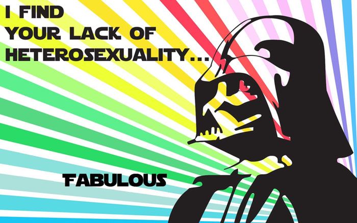 How Vader feels about his gay friends.
