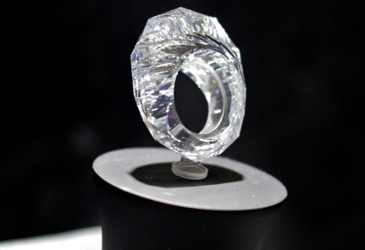 A ring carved from a single diamond. It weights 150 carats and is valued at $70 million.