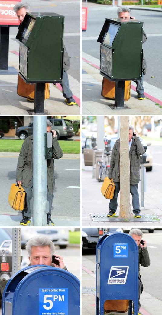 Dustin Hoffman versus Paparazzi