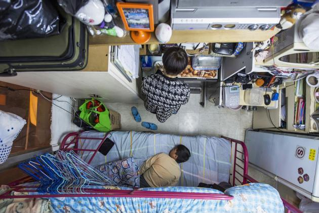 Life in a 60 square foot apartment flat in Hong Kong