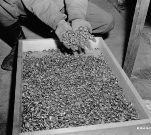 Every ring in this box represents one married Jewish woman sent to a Nazi concentration camp