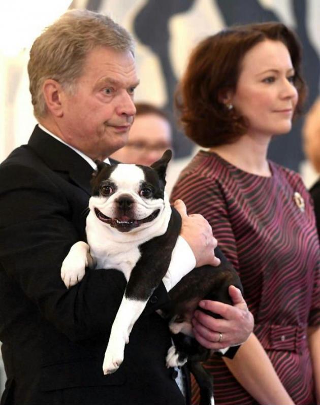 The Finnish President and his dog