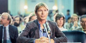 John Denver defending free speech at a congressional hearing, circish 1985.