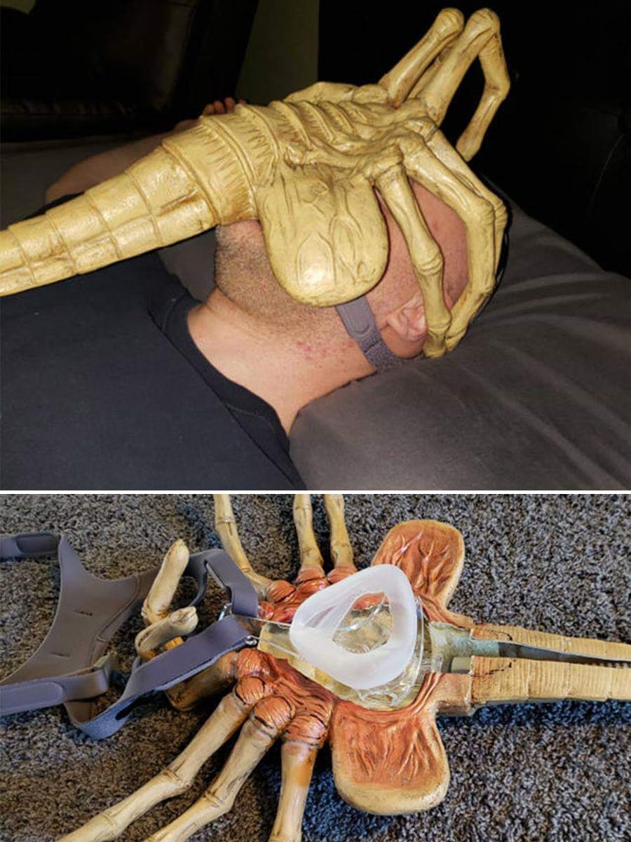 Turning your sleep apnea machine into Alien facehugger. Science has come so far...
