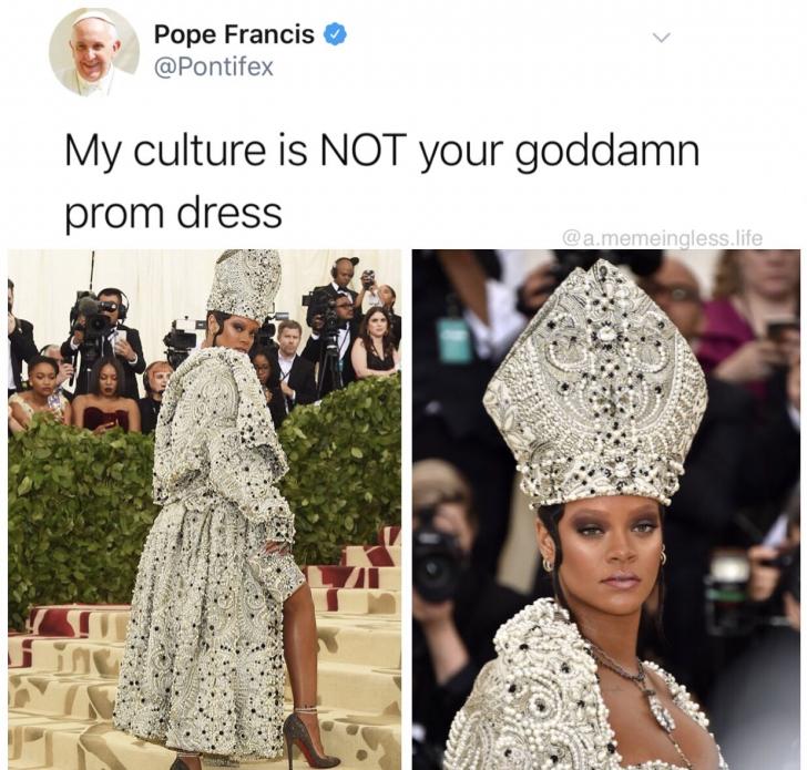 Get that Pope look.