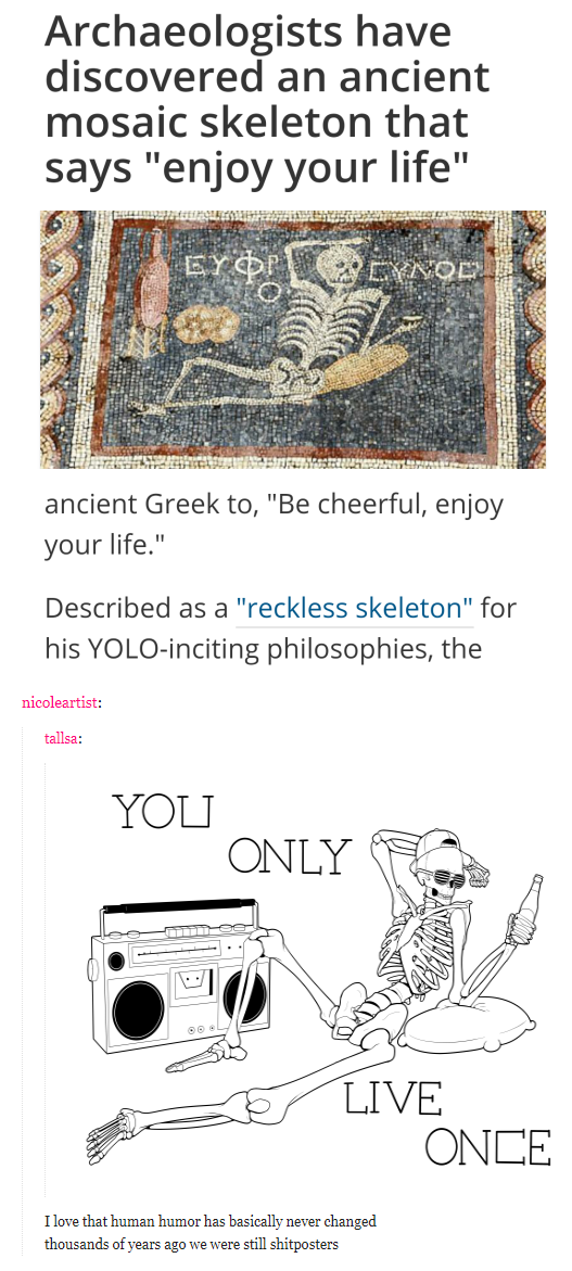 The ancient Greek philosophy of enjoy your life