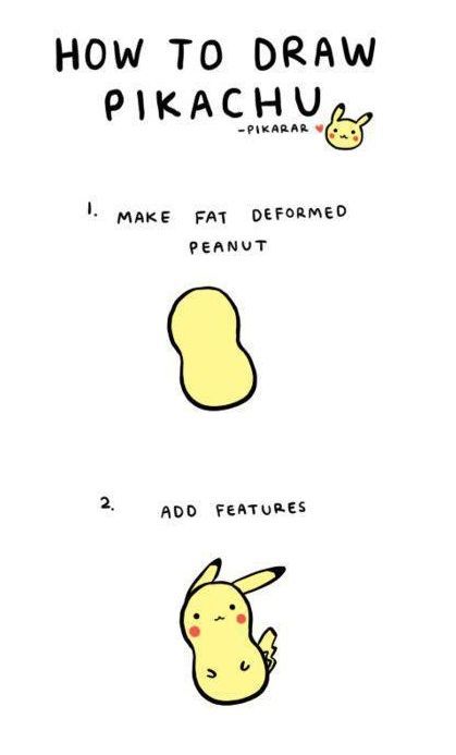 How to draw Pikachu.