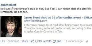 James Blunt is dead.