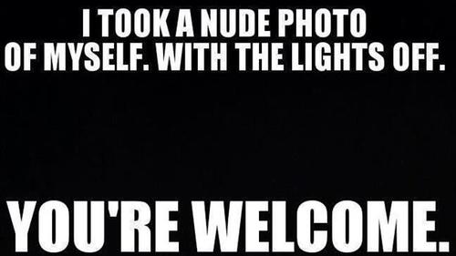 I took a nude photo of myself...