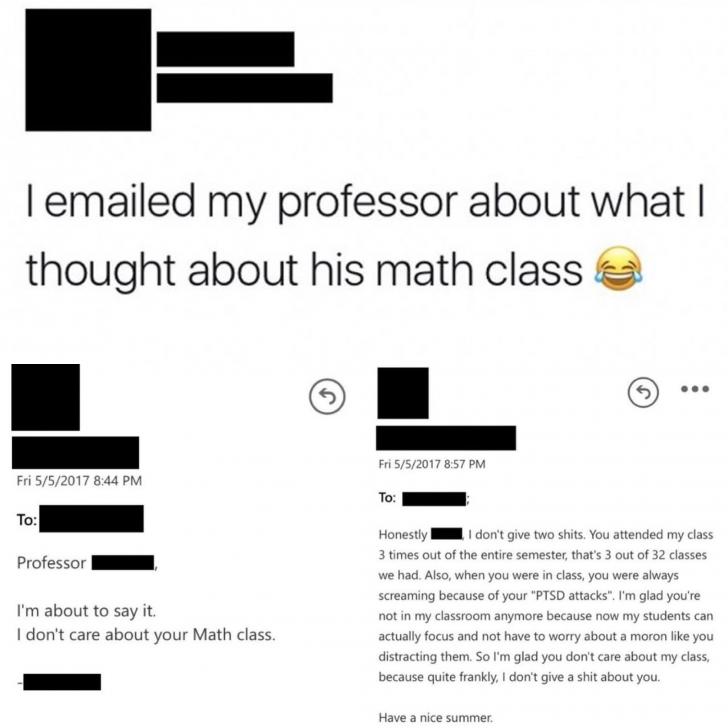 Math Professors have opinions too.