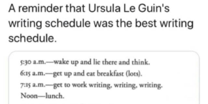 Some schedule is better than none schedule.