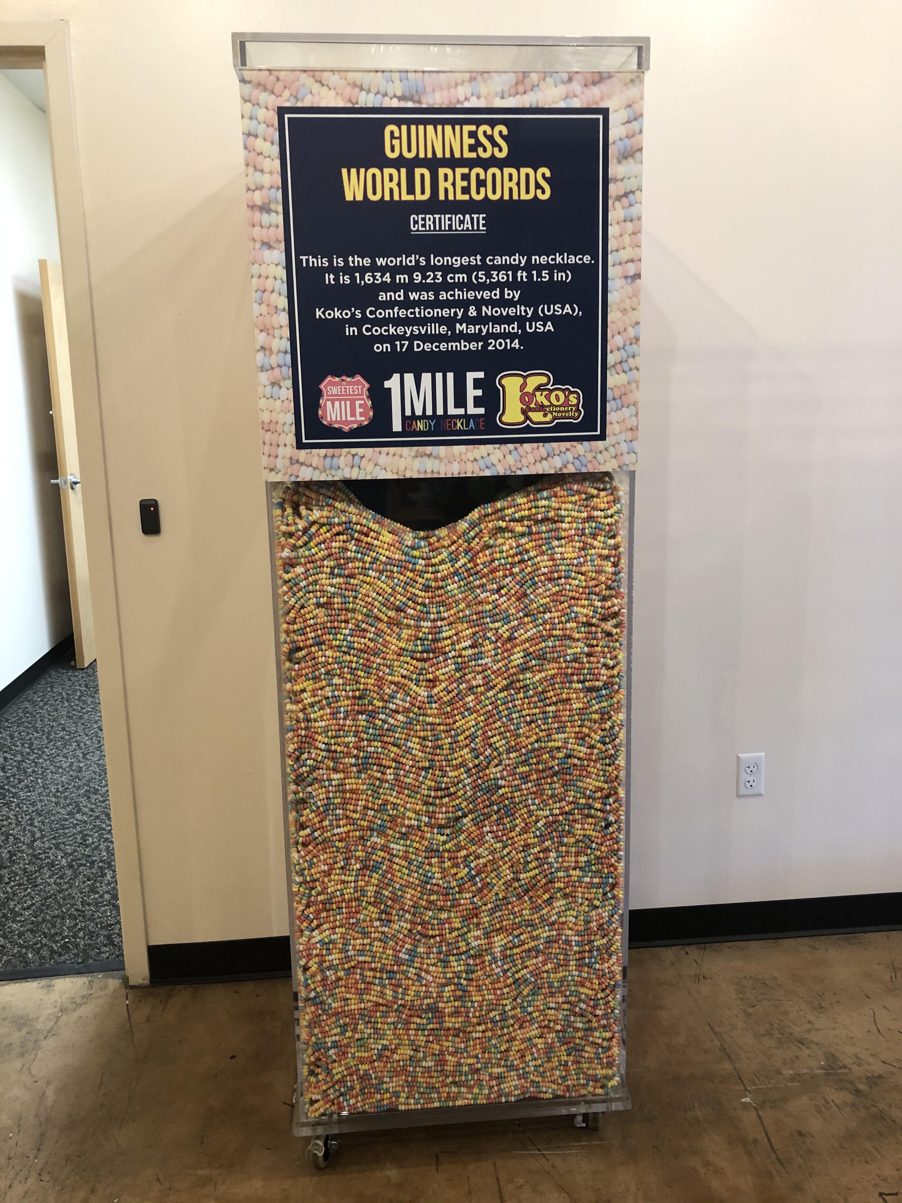 The world's largest candy necklace, for some reason.