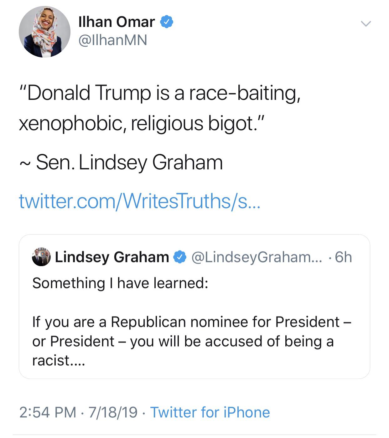 Sen. Lindsey Graham wrecked by Woke Sen. Lindsey Graham.