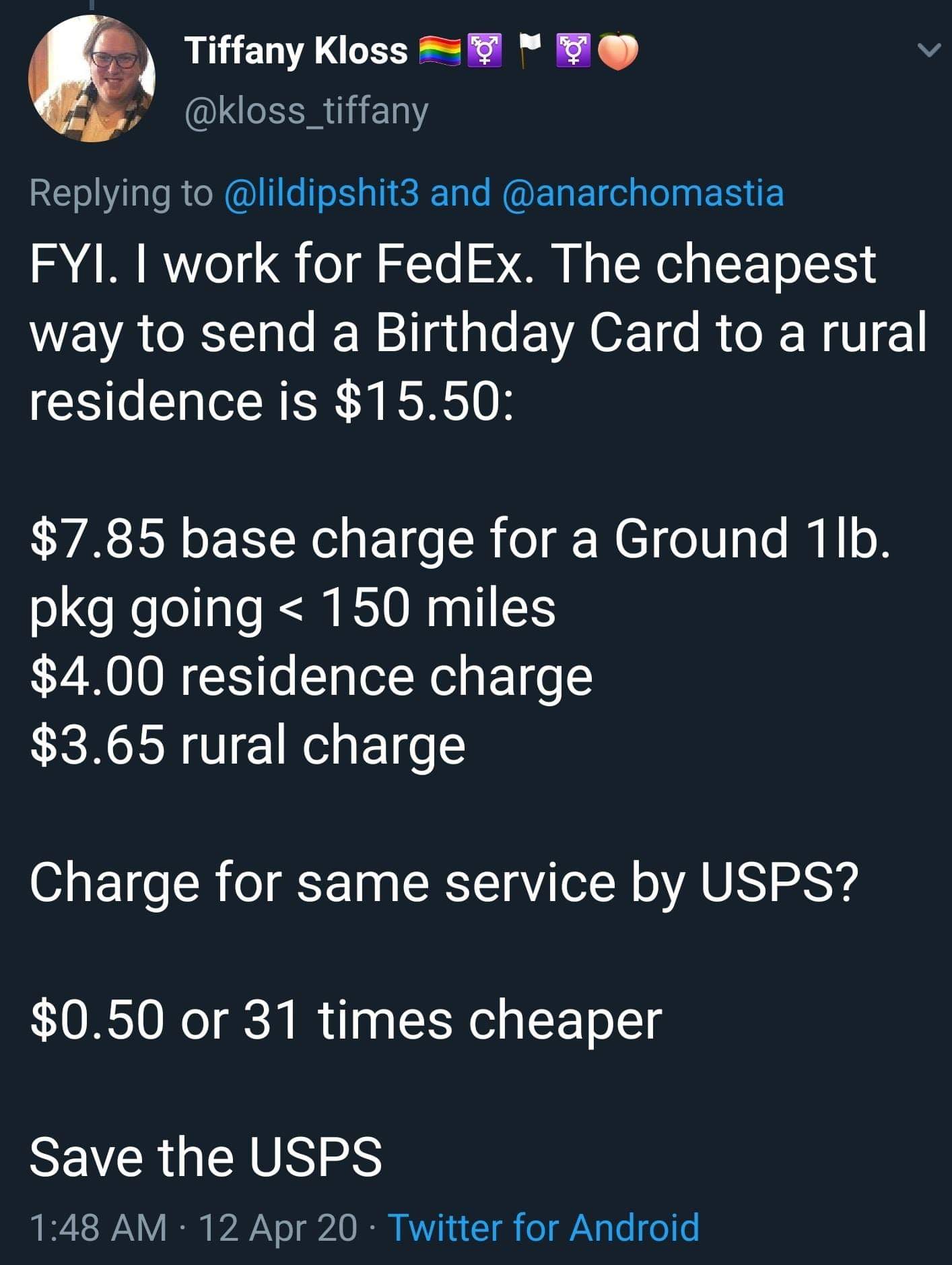Or maybe, and hear me out, USPS should charge more?
