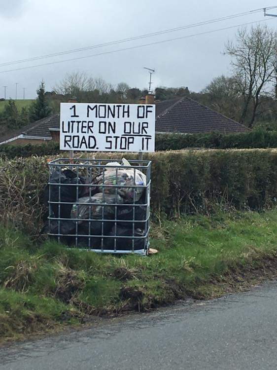 A local from my hometown sending a message in rural Ireland.