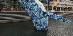 A whale of plastic trash.