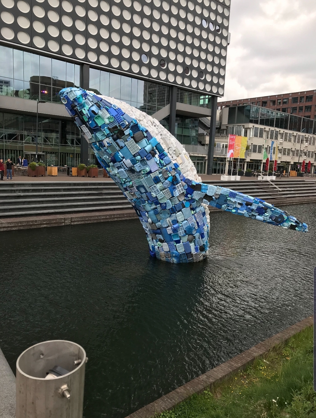 A whale of plastic trash.