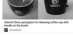 ubisoft let their dev team design mugs, apparently.