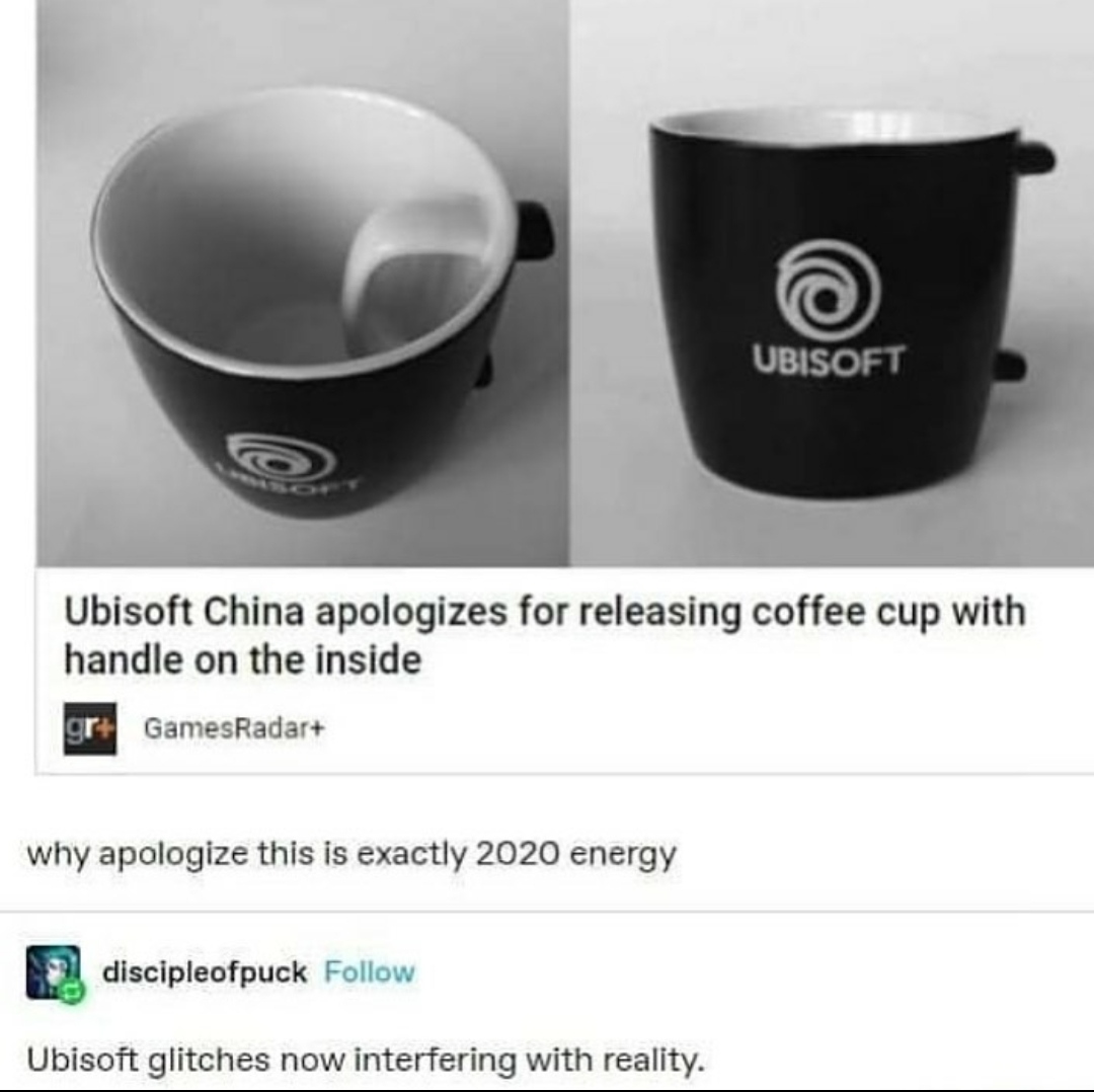 ubisoft let their dev team design mugs, apparently.