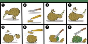 How to prepare a kiwi.