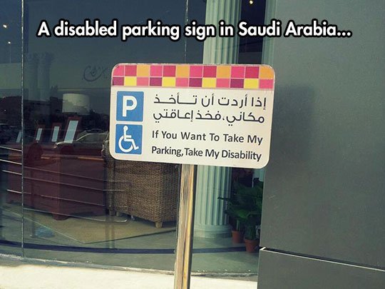 Disabled Parking Sign