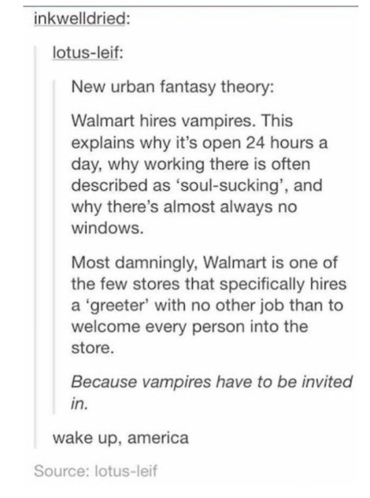 A Walmart theory...