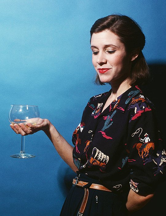 Carrie Fisher was a classy broad, c.1985.