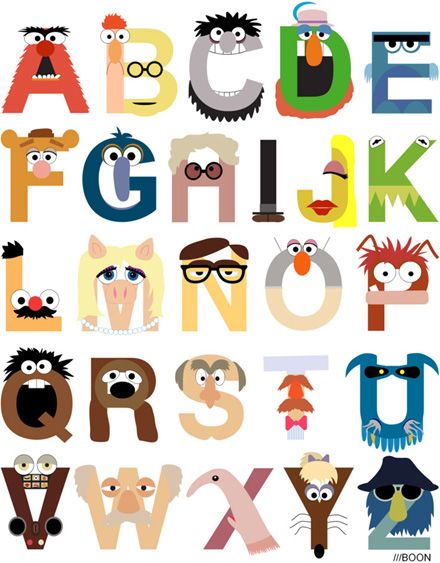 A very Muppet alphabet.