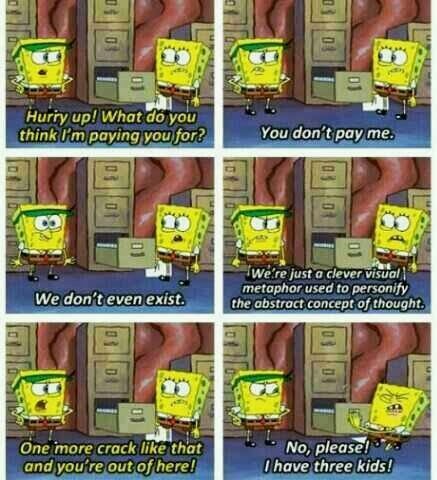 SpongeBob getting existential.