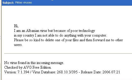 I Am An Albanian Virus