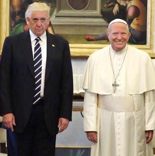 Trump VS Pope face swap