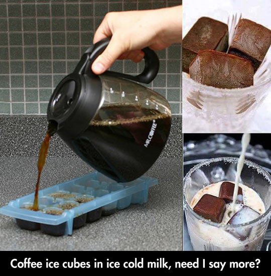 Coffee cubes.