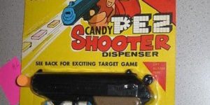 Pez made a dispenser where you had to put the gun in your mouth and pull the trigger.