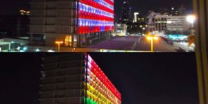 Tel Aviv city hall tonight