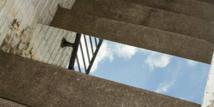 Put a mirror on the stairs, scare everyone…