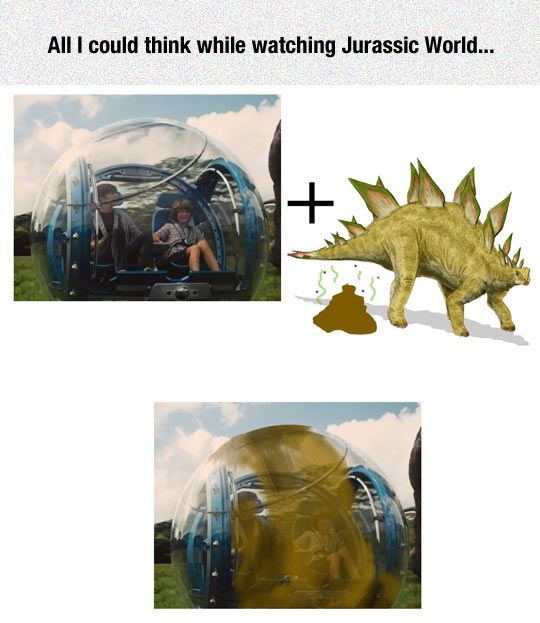 All I could think of watching Jurassic World.