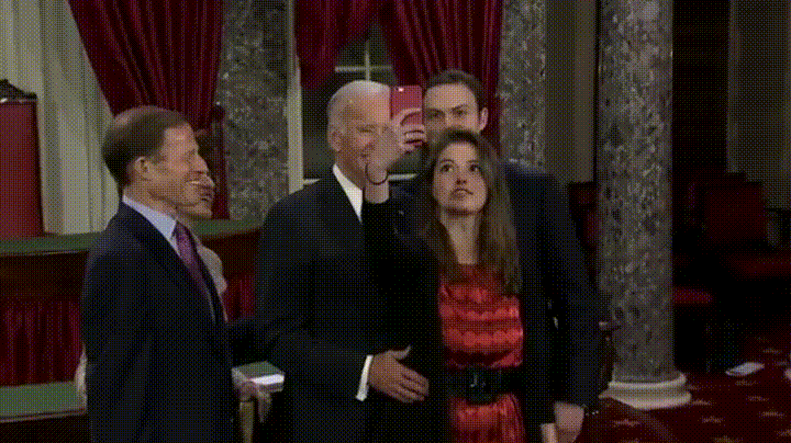Joe Biden knows how to take a selfie