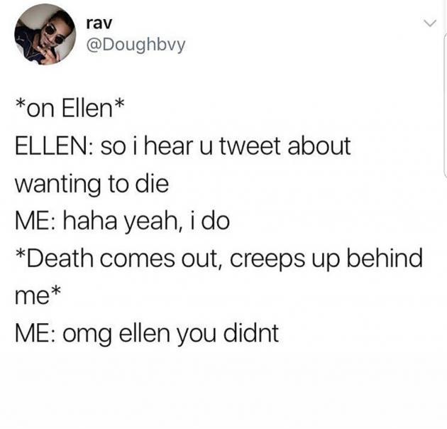 omg Ellen you didn't...