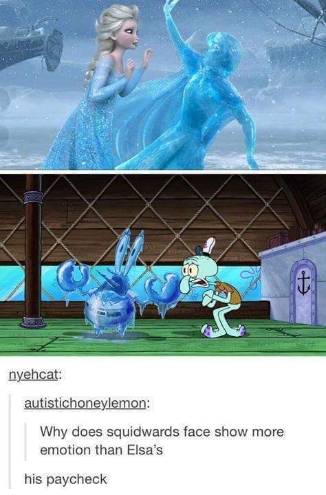 Squidward vs Elsa