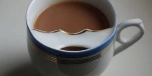 During the Victorian Era there were special tea cups designed to keep the drinker’s moustache out of the tea