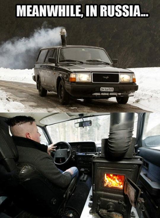 Russians Dealing With Winter