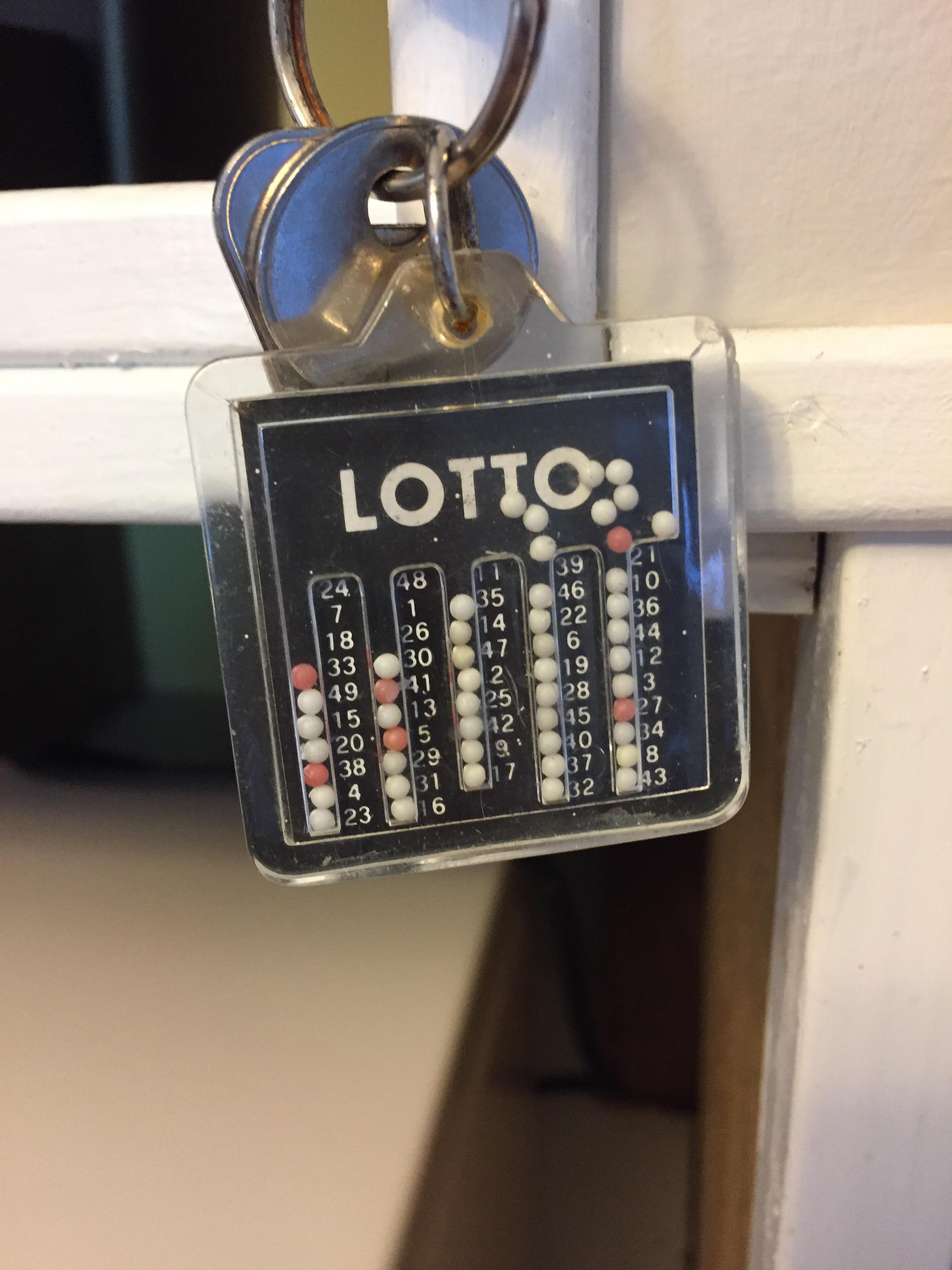 A keychain that chooses your lotto numbers for you...