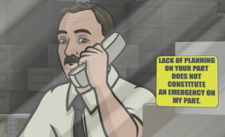 I love Rodney's sign in Archer.