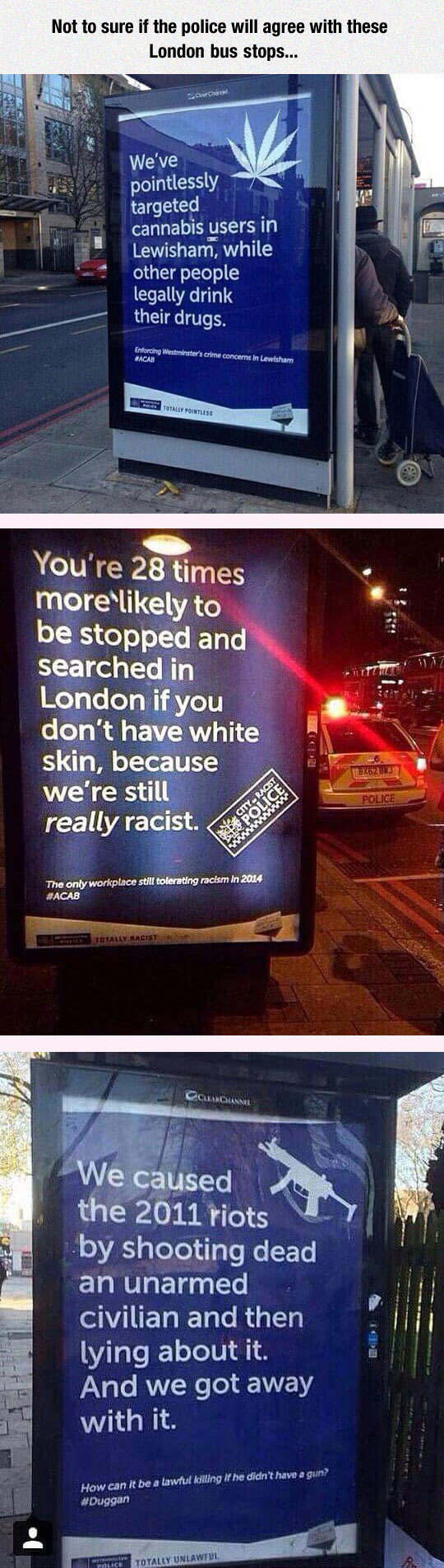 London Bus Stops Send A Message
